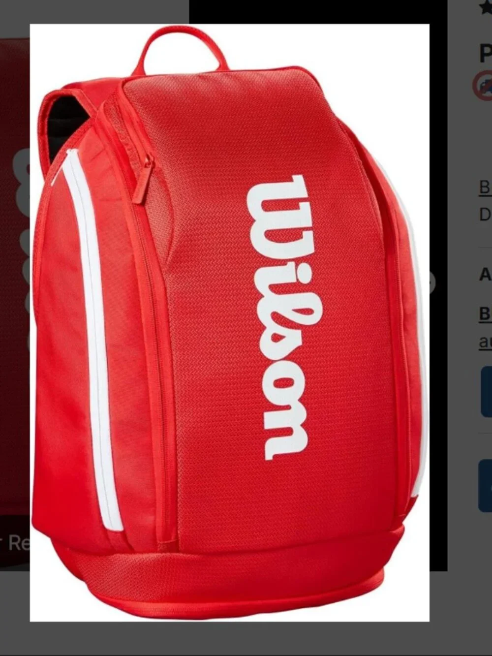 WILSON 2025 Super Tour Red Tennis Racket Bag